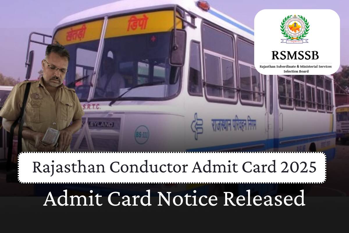 Rajasthan Conductor Admit Card 2025