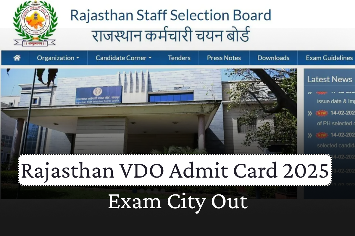 Rajasthan VDO Admit Card 2025 out