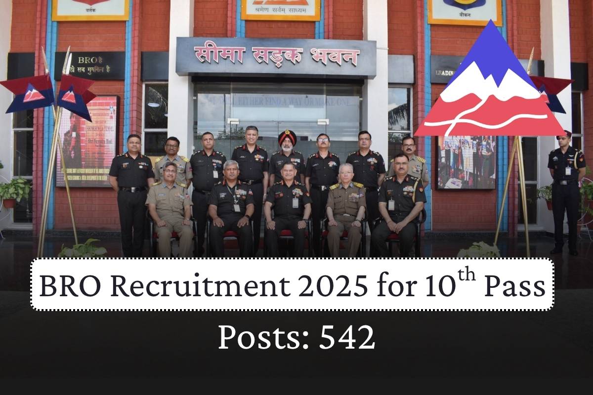 BRO Recruitment 2025 for 10th Pass
