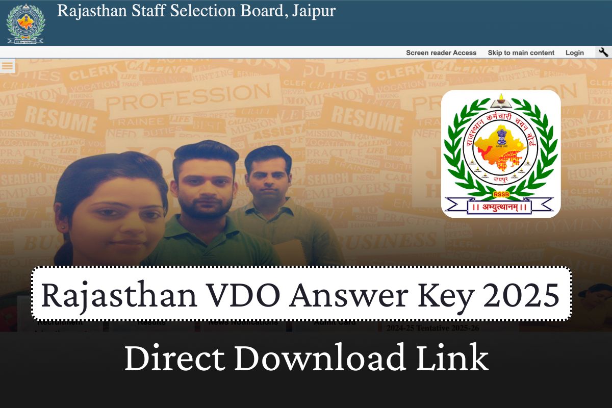 Rajasthan VDO Answer Key 2025