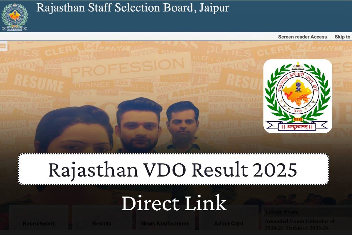 Rajasthan VDO Result 2025